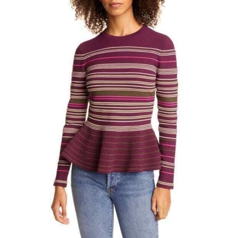 Ted Baker London Leytina stripe peplum top